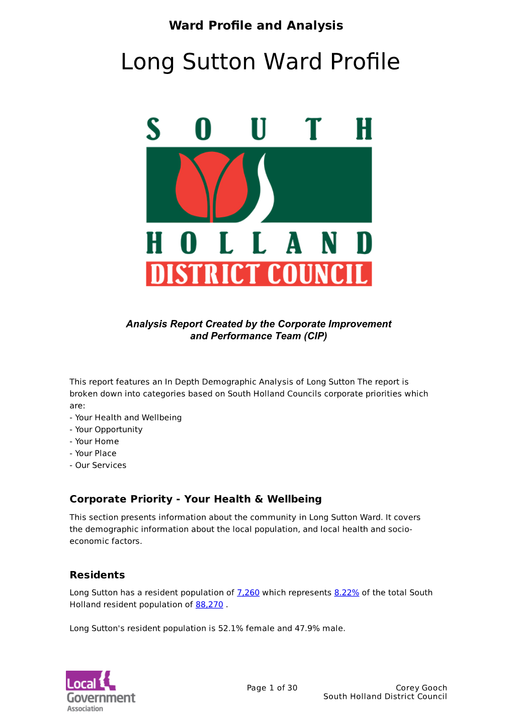 Long Sutton Ward Profile