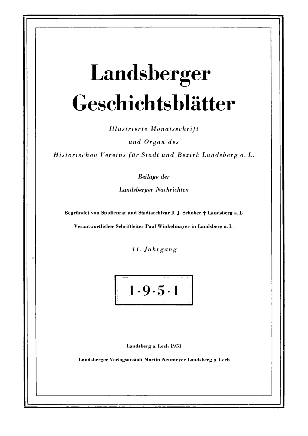 Landsberger Geschichtsblätter