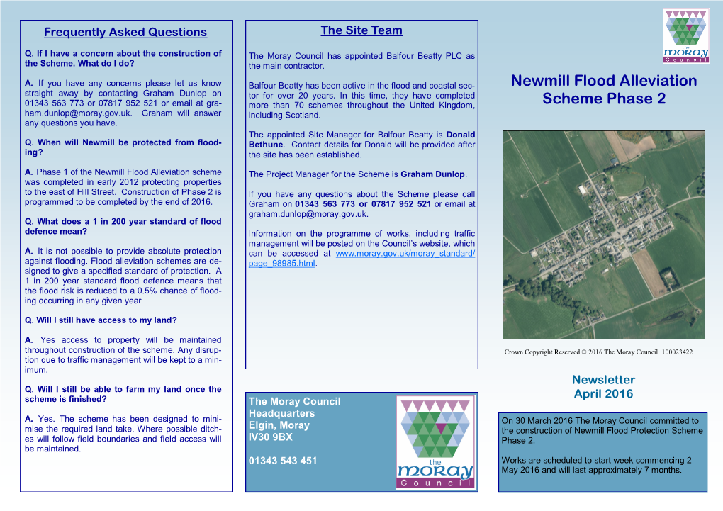 Newmill Flood Alleviation Scheme Phase 2