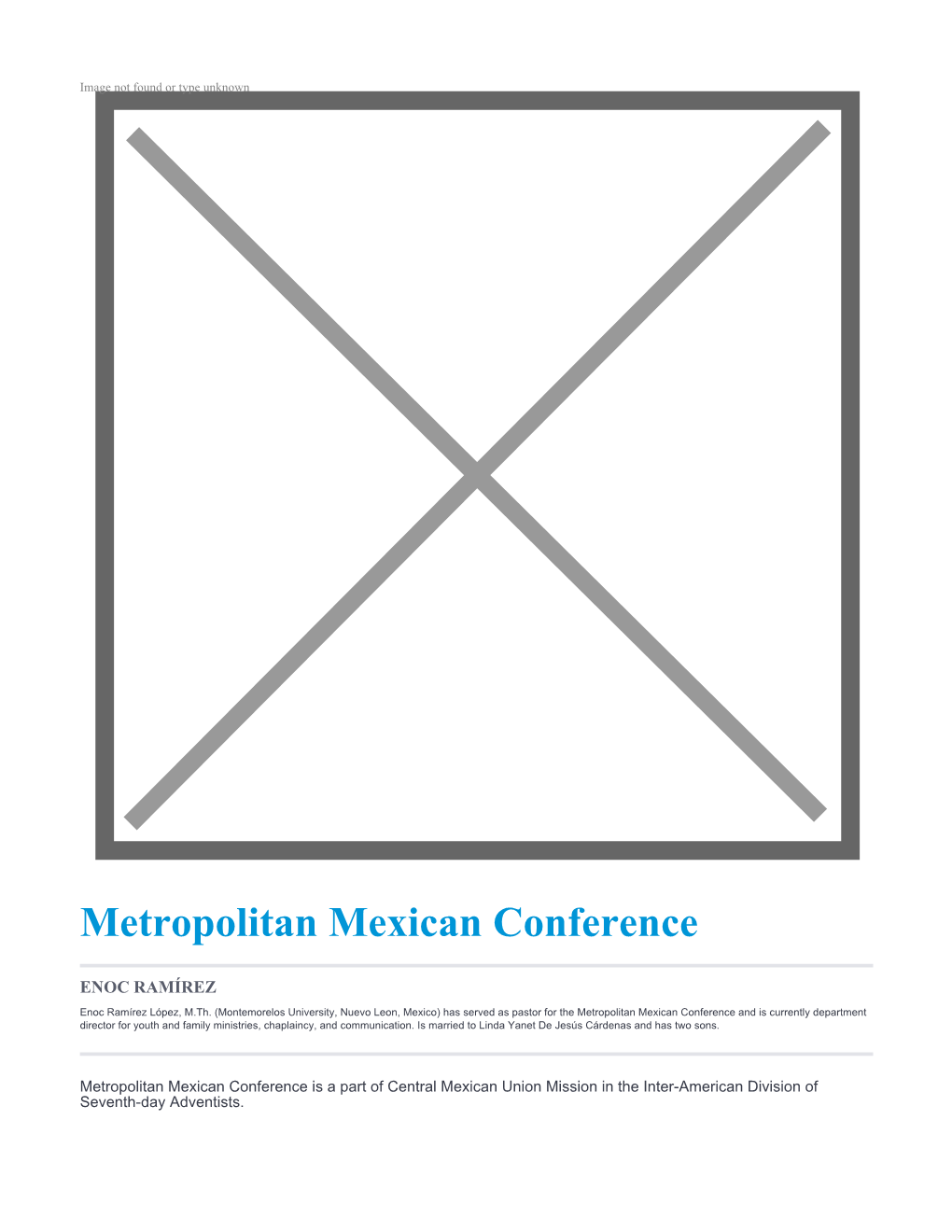 Metropolitan Mexican Conference
