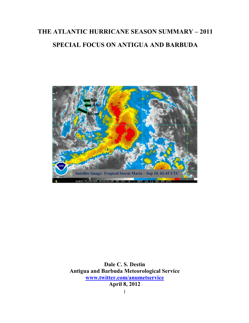 The Atlantic Hurricane Season Summary – 2011