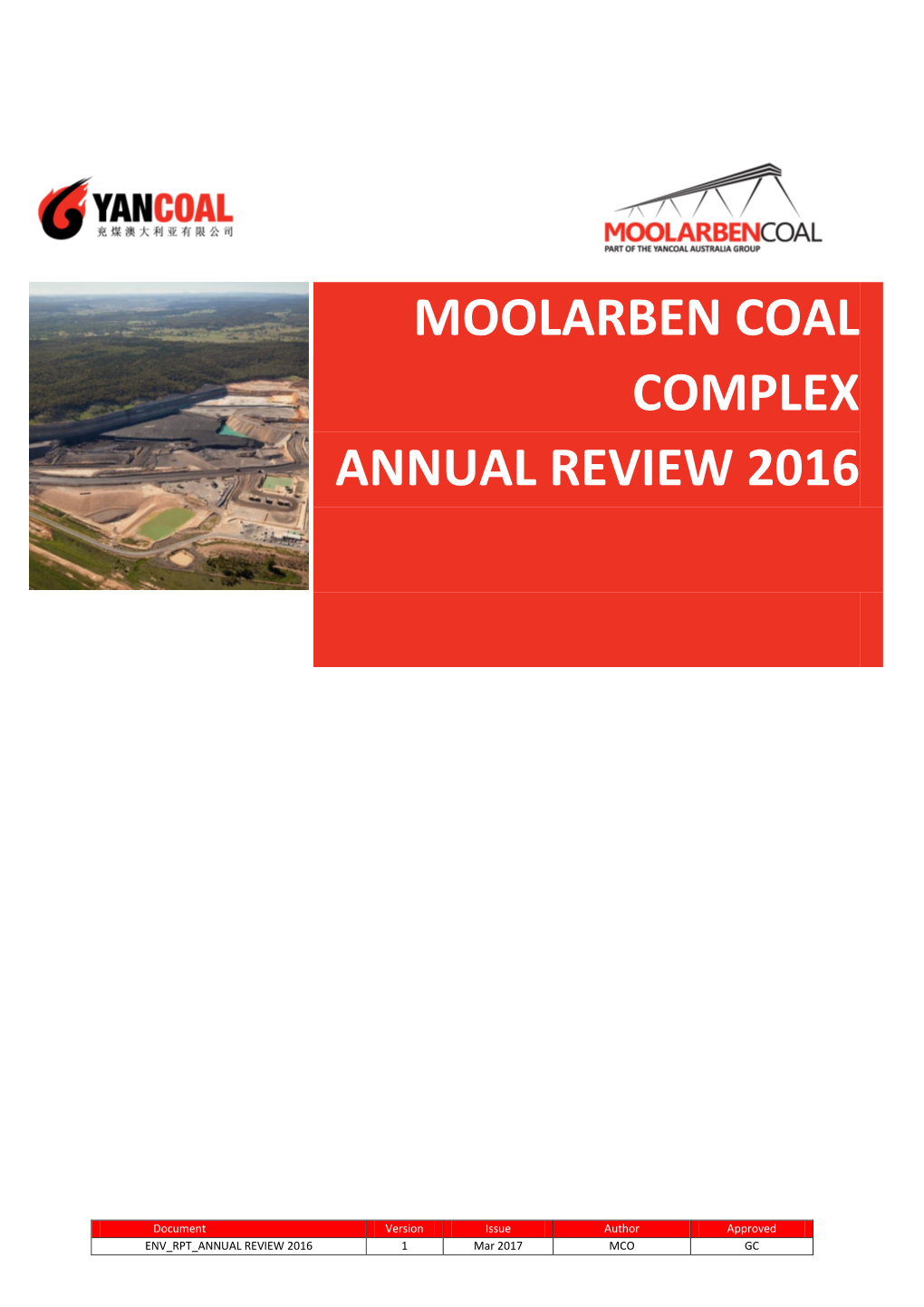 Moolarben Coal Complex Annual Review 2016