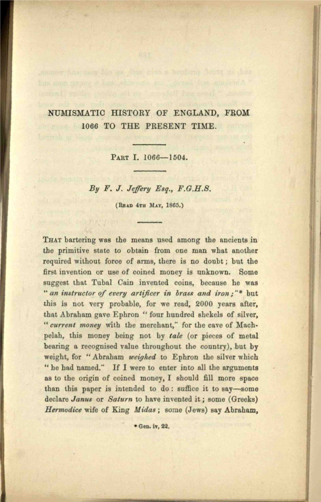 Numismatic History of England, from 1066 to the Present Time