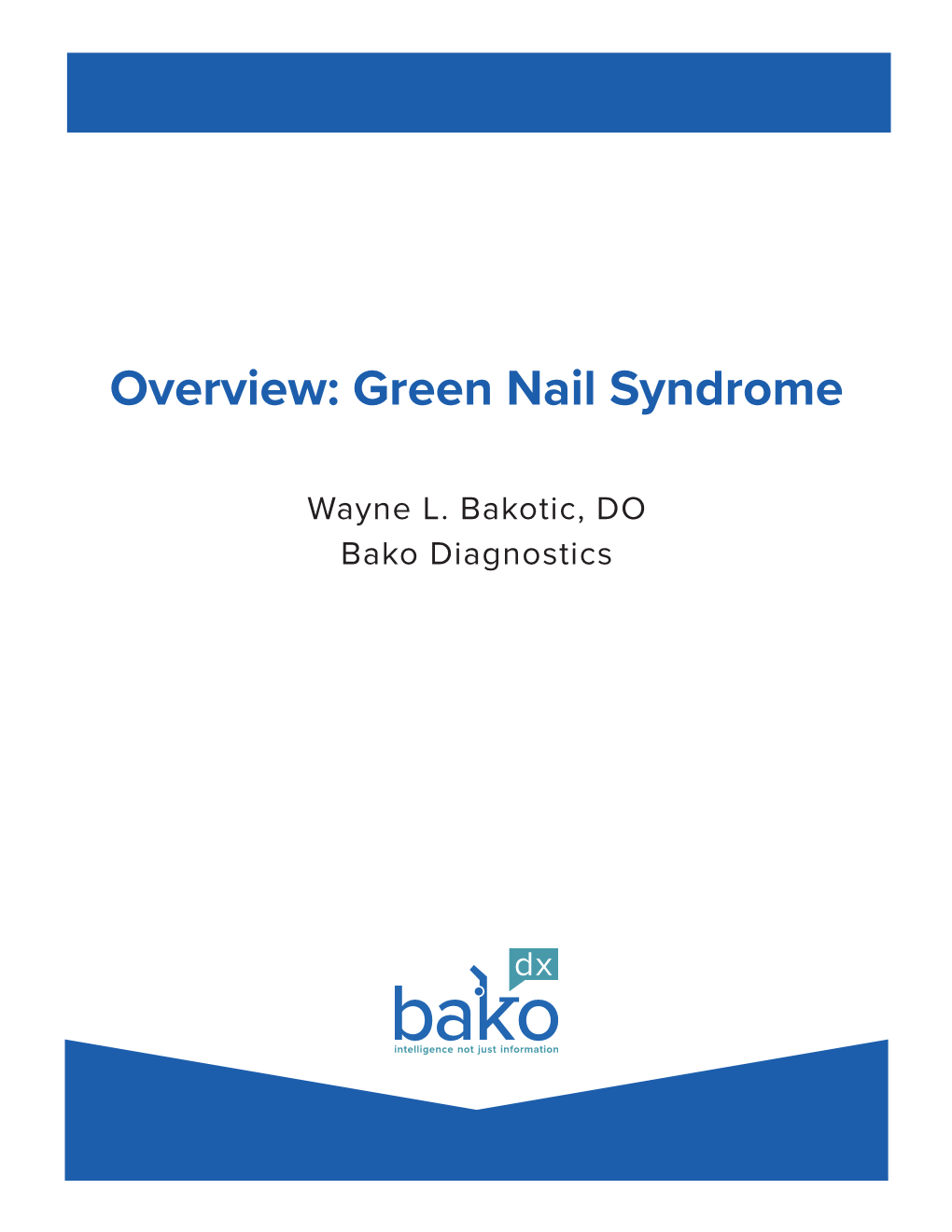 Green Nail Syndrome