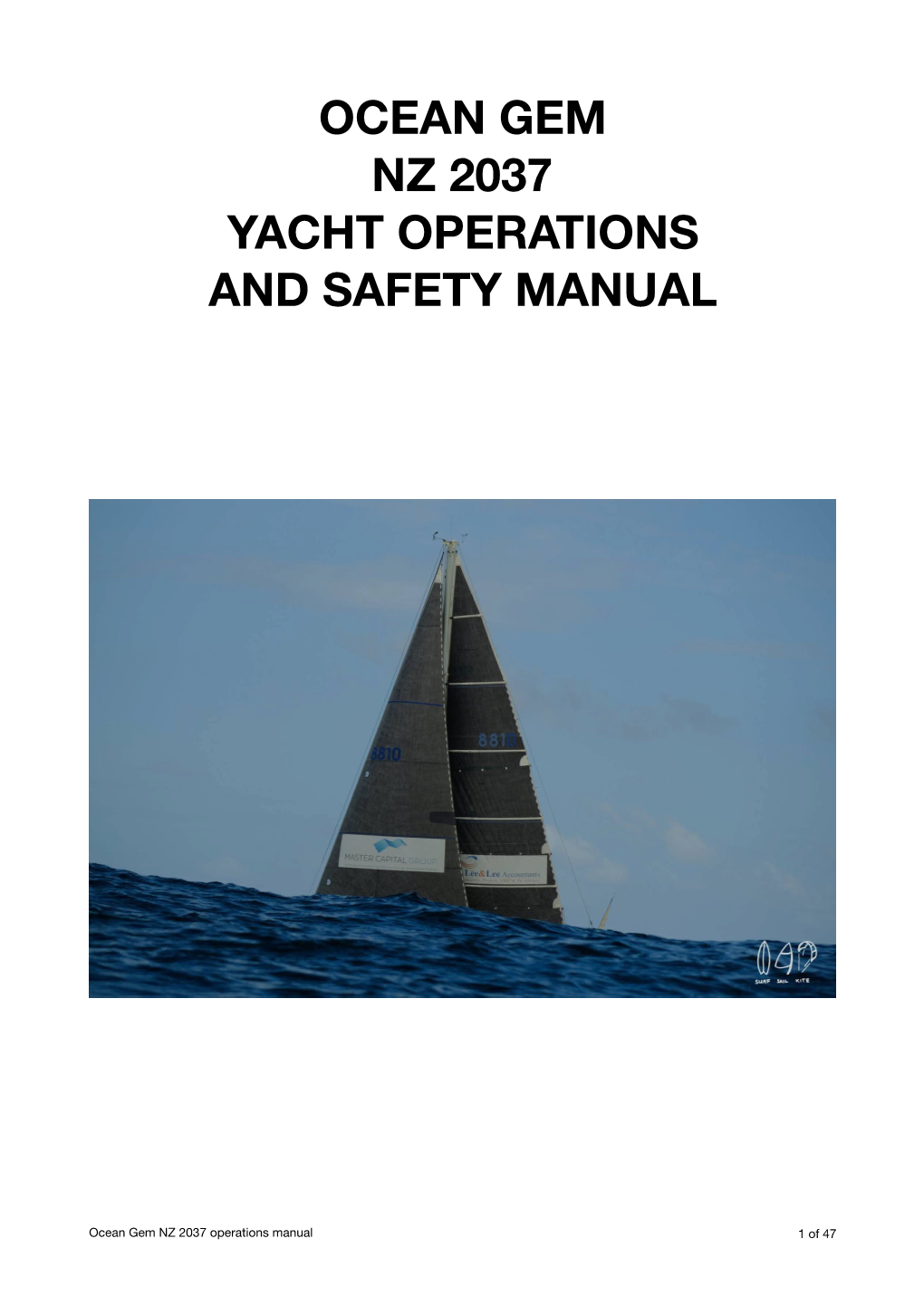 Ocean Gem Yacht Operations Manual