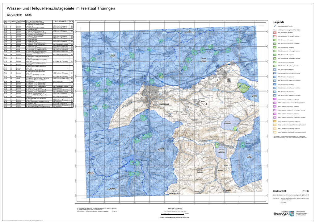 Wasser- Und Heilquellenschutzgebiete Im Freistaat Thüringen