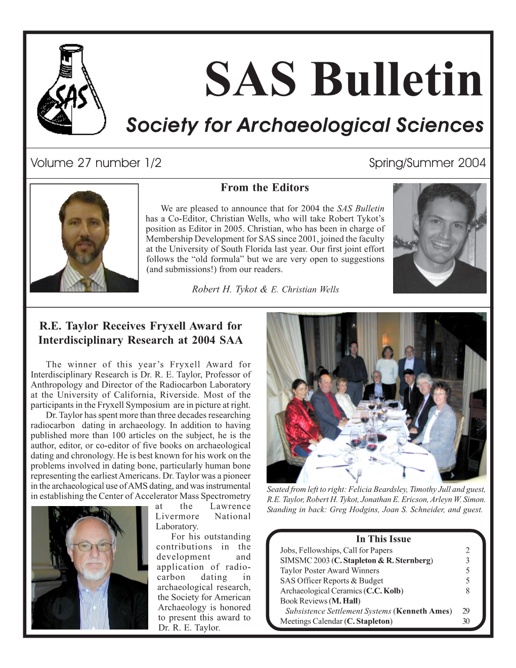 SAS Bulletin Society for Archaeological Sciences