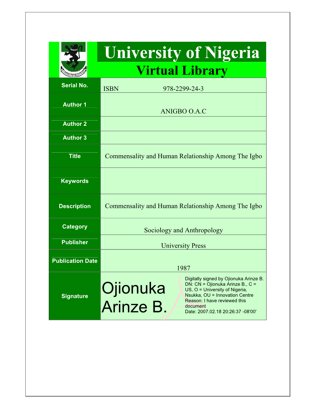 University of Nigeria