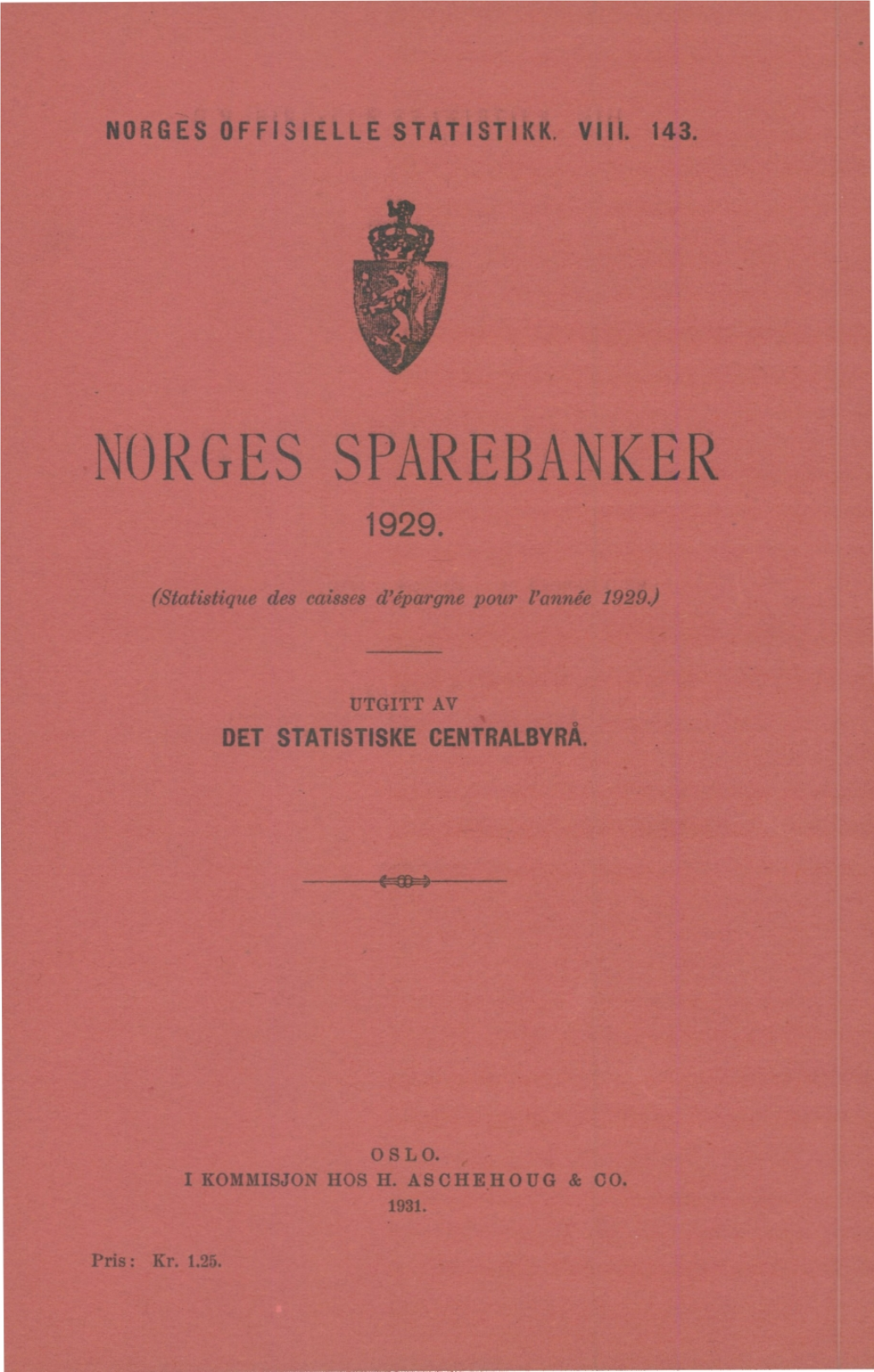 Norges Sparebanker 1929