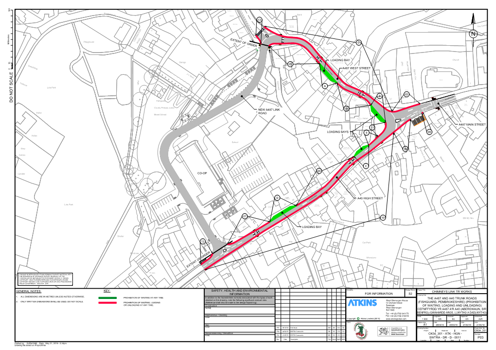 A487 and A40 Trunk Roads (Fishguard, Pembrokeshire)