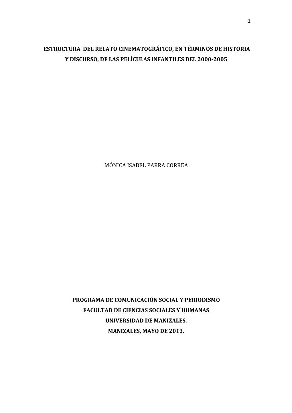 Estructura Del Relato Cinematográfico En Las Películas Infantiles