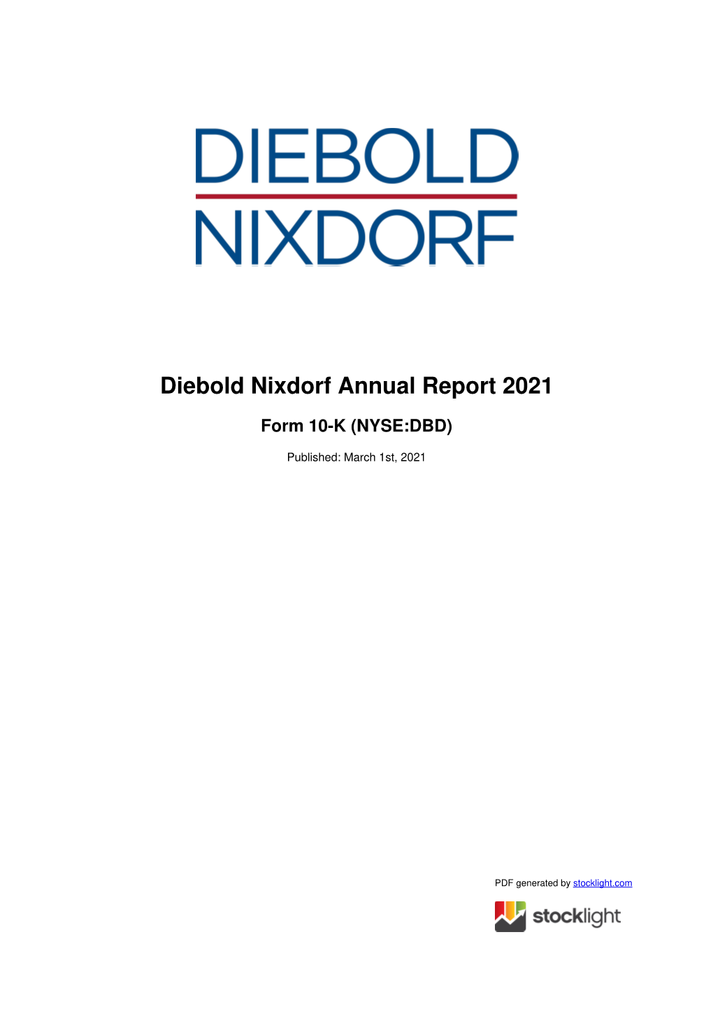Diebold Nixdorf Annual Report 2021
