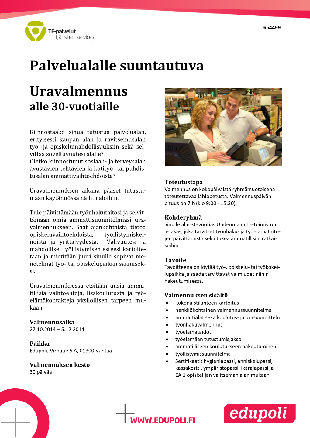 Palvelualalle Suuntautuva Uravalmennus