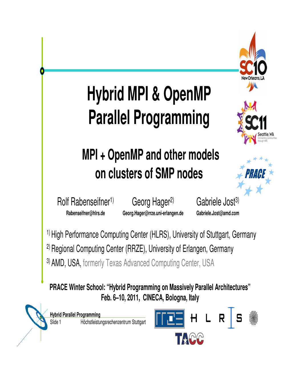 Hybrid MPI & Openmp Parallel Programming