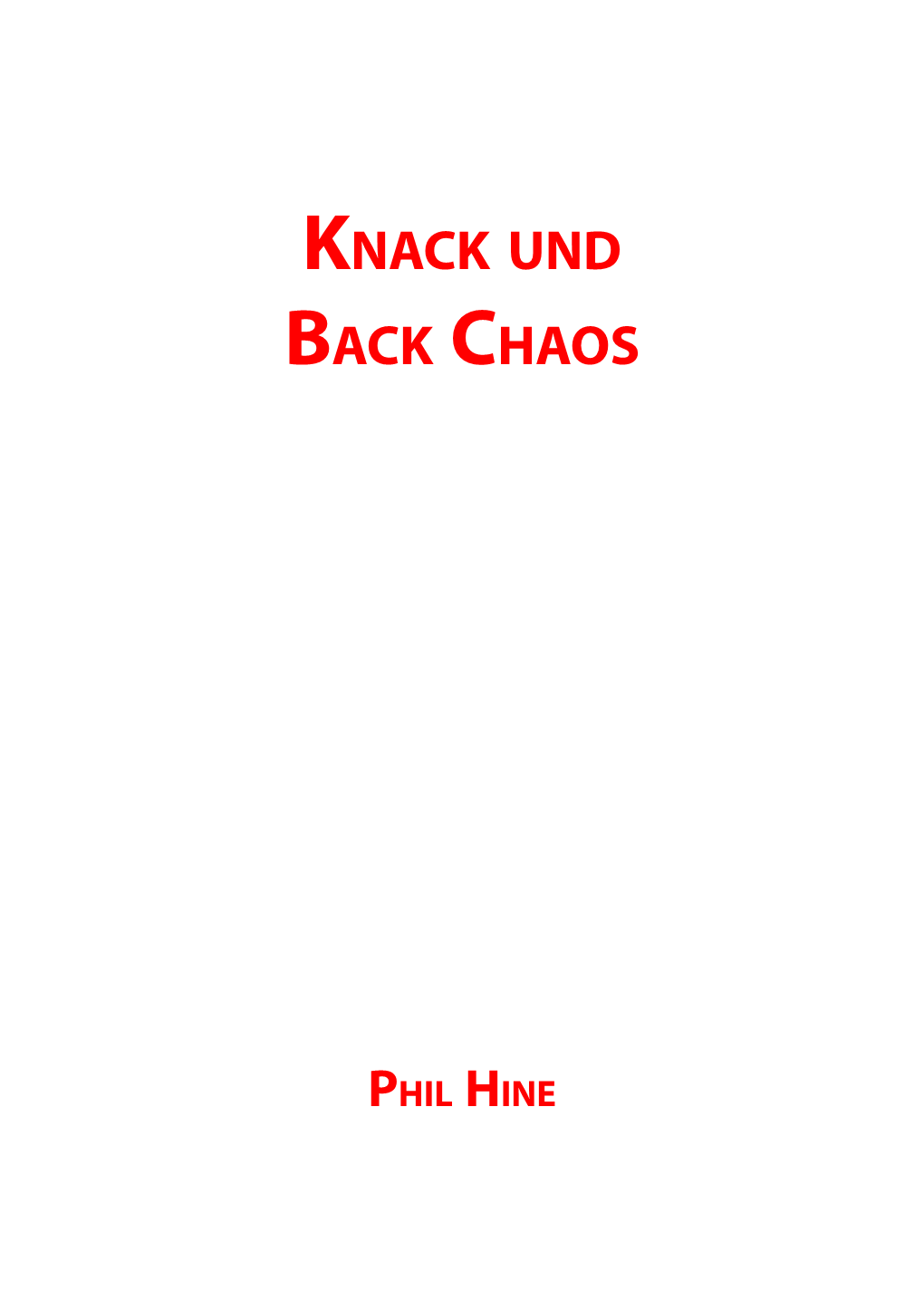 Knack Und Back Chaos