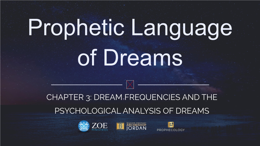 Dream Frequencies and the Psychological Analysis