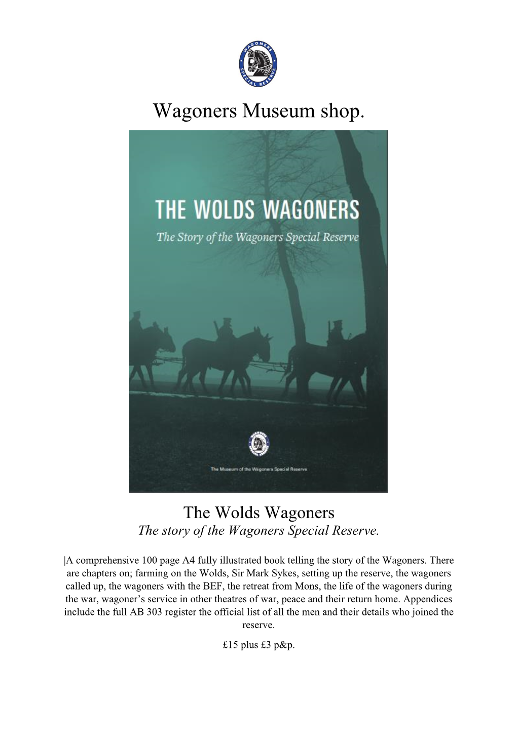 Wagoners Museum Shop