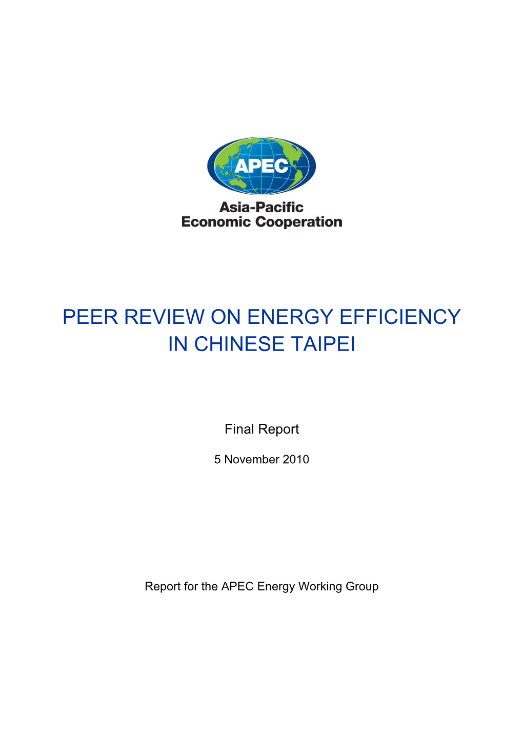 Peer Review on Energy Efficiency in Chinese Taipei
