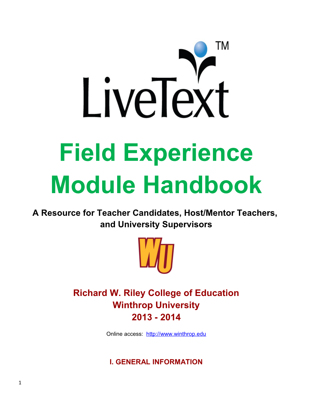 Field Experience Module Handbook