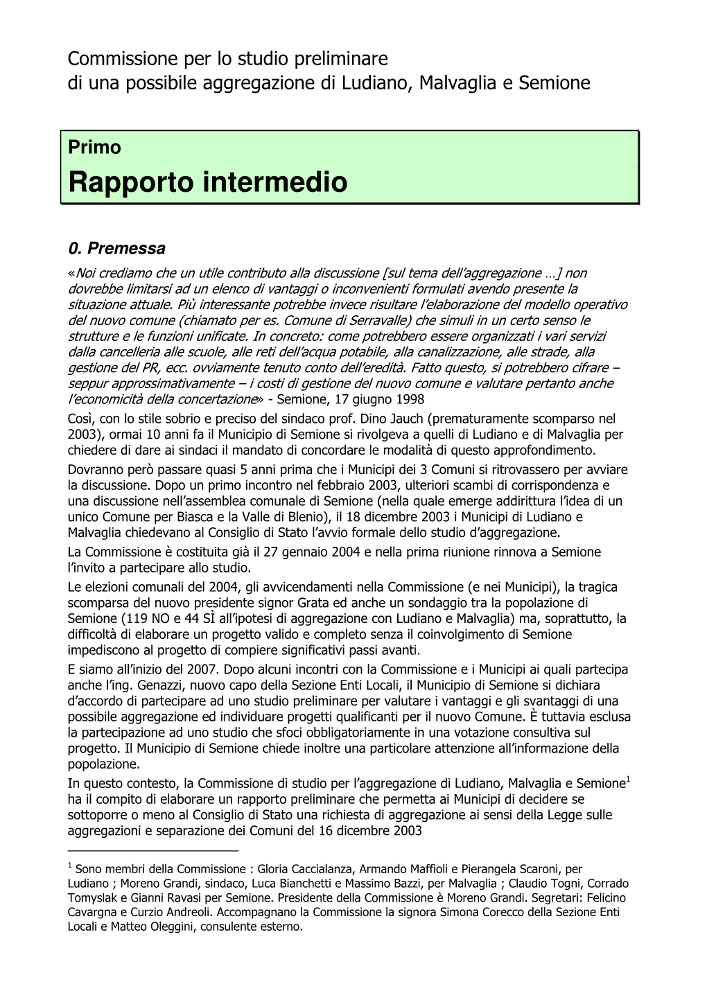 Rapporto Intermedio