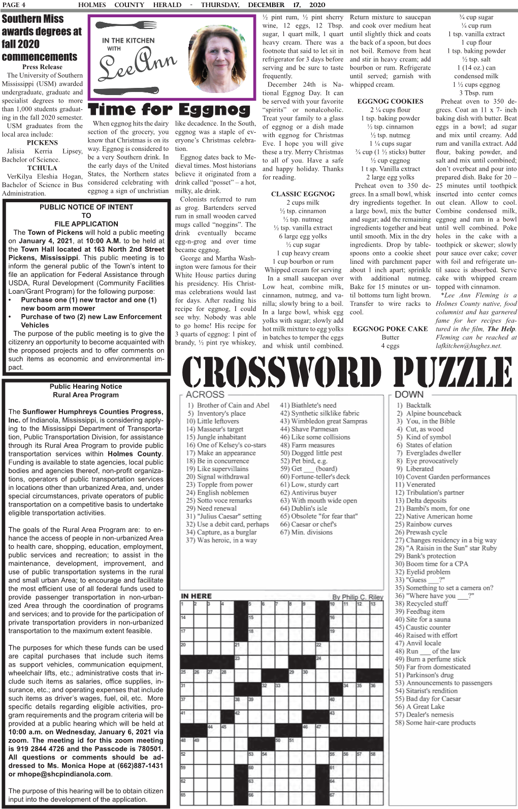 Crossword Puzzle Rural Area Program