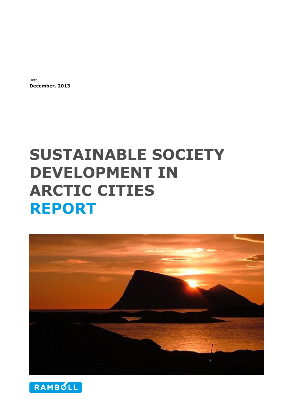 Sustainable Society Development in Arctic Cities Report