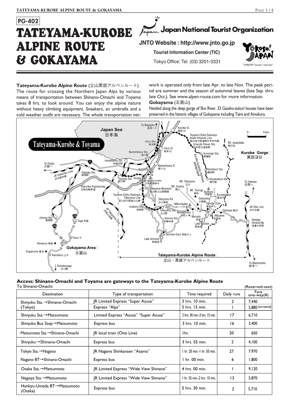 Tateyama-Kurobe Alpine Route & Gokayama