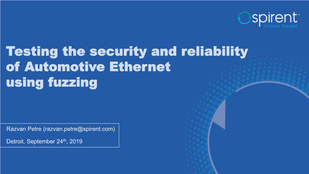 Testing the Security and Reliability of Automotive Ethernet Using Fuzzing