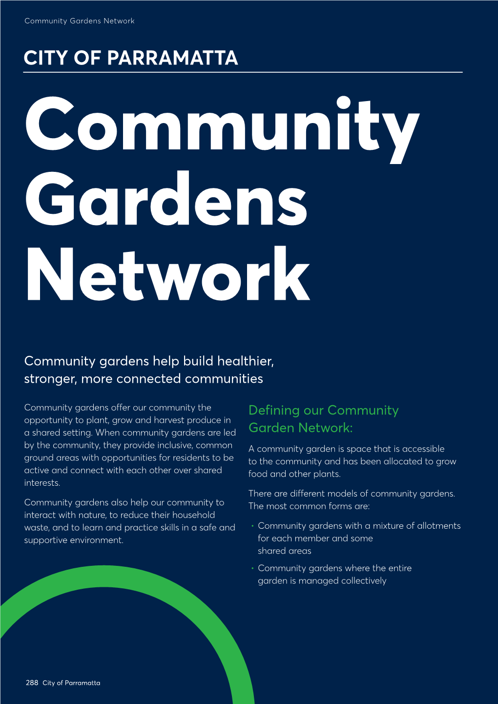 CITY of PARRAMATTA Community Gardens Network