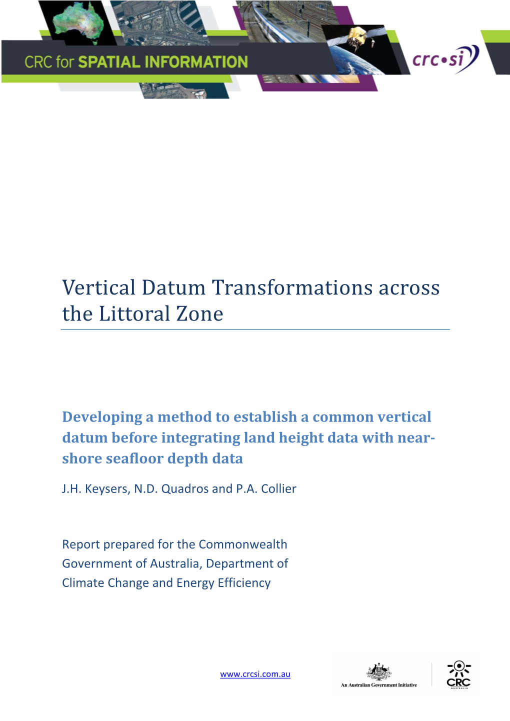 Vertical Datum Transformations Across the Littoral Zone