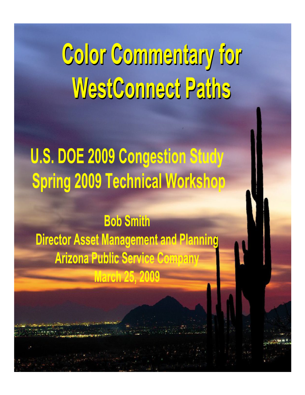 Color Commentary for Westconnect Paths