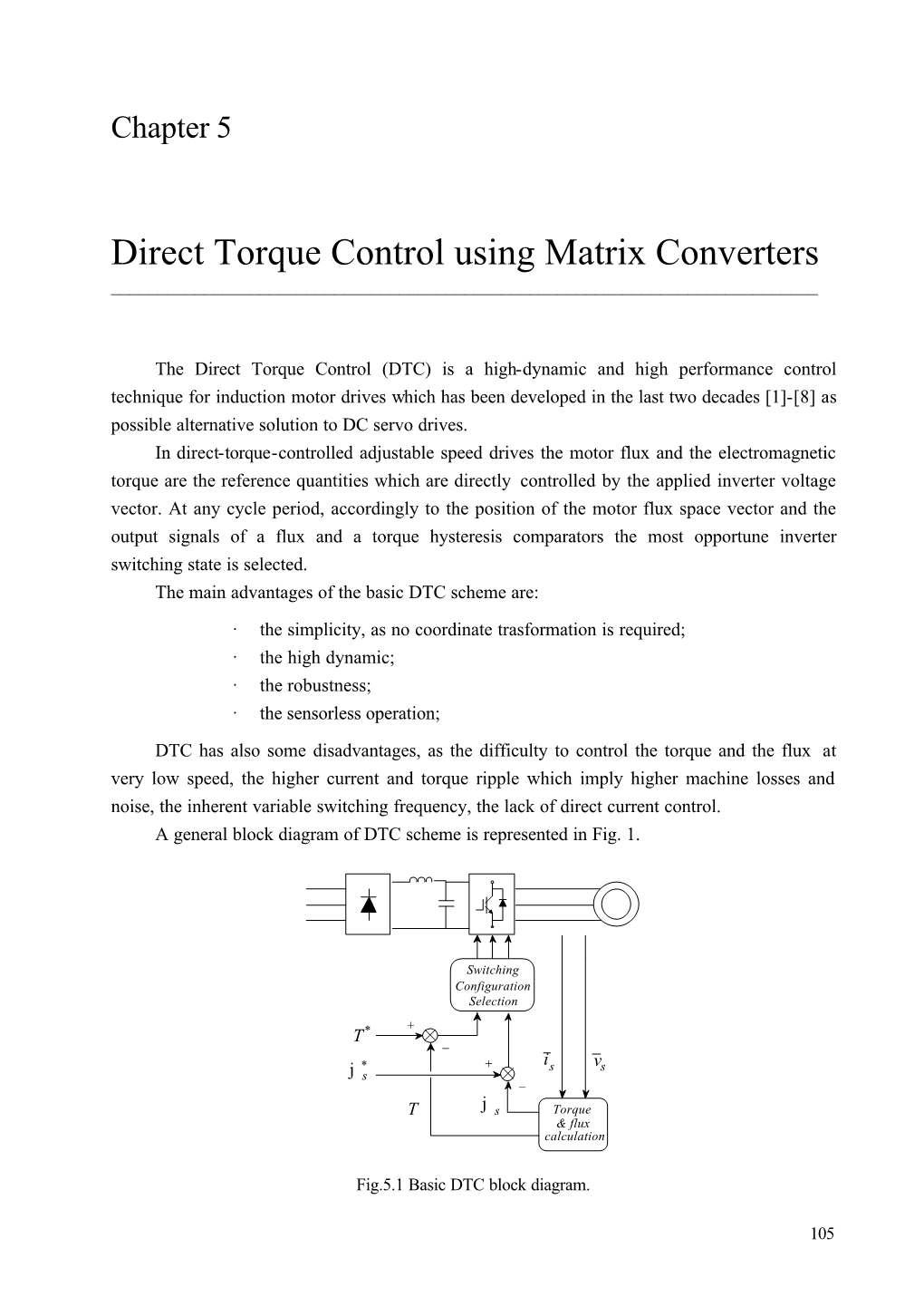 Direct Torque Control Using Matrix Converters ______
