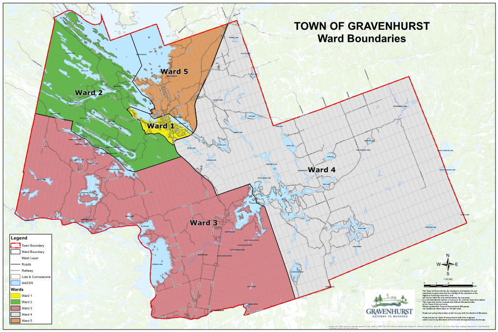 TOWN of GRAVENHURST Ward Boundaries