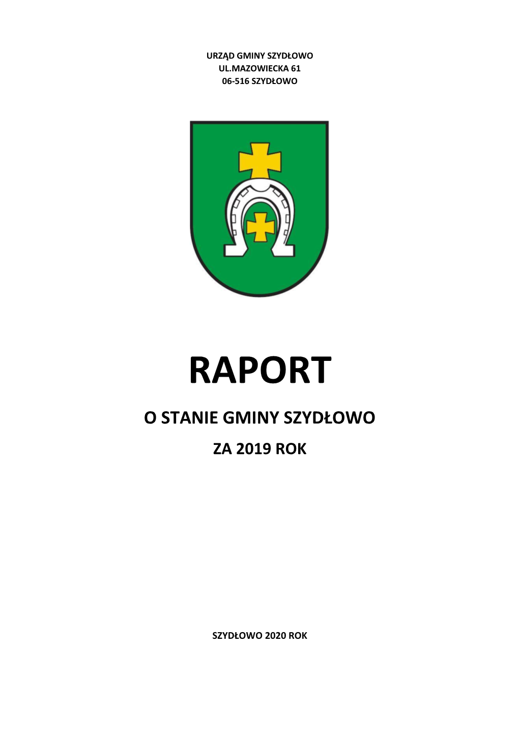 Raport O Stanie Gminy Szydłowo Za 2019 Rok