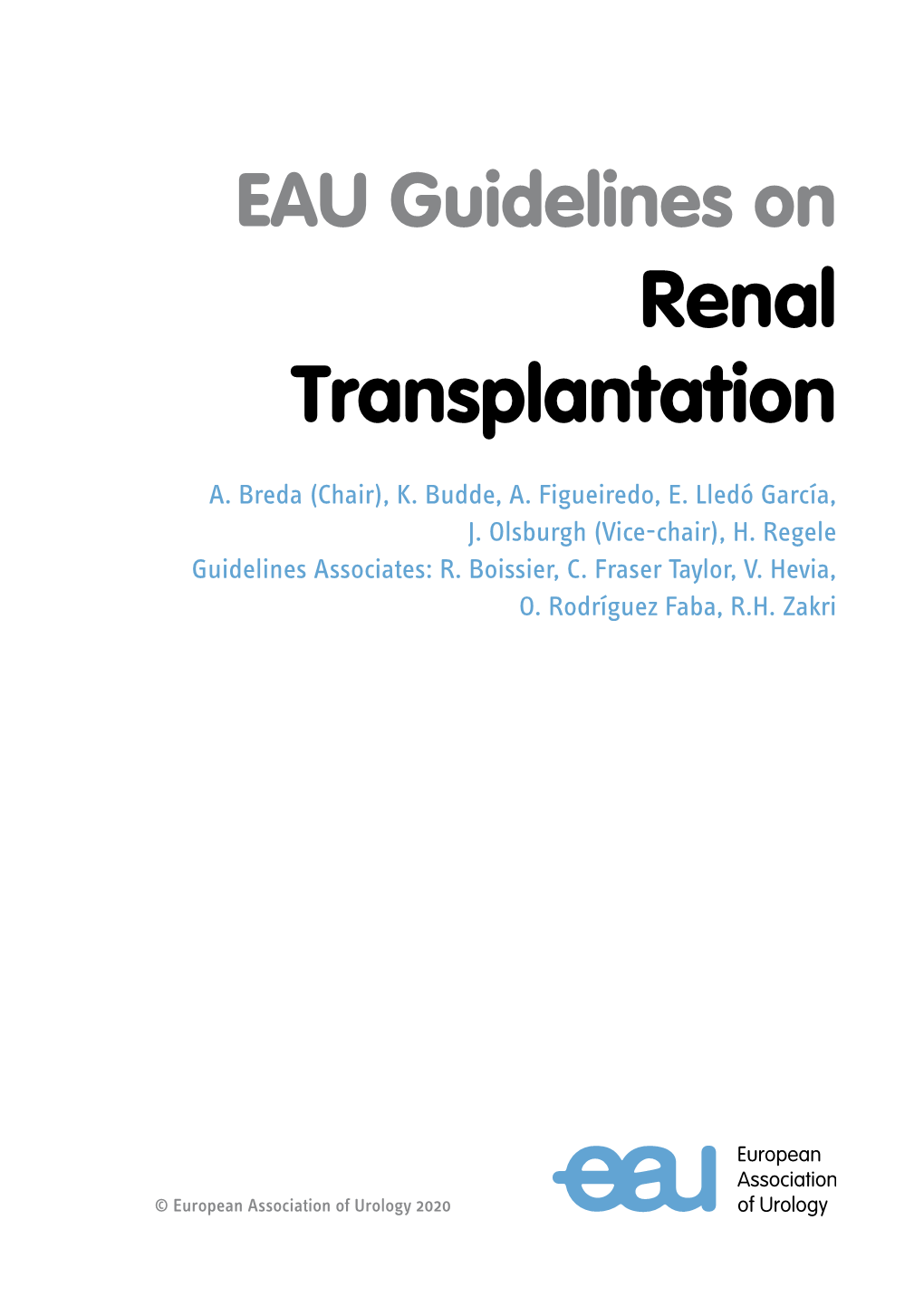 EAU Guidelines on Renal Transplantation