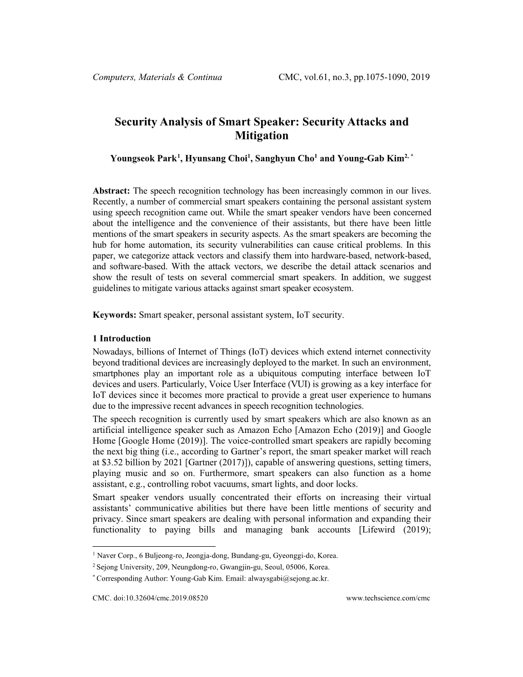 Security Analysis of Smart Speaker: Security Attacks and Mitigation