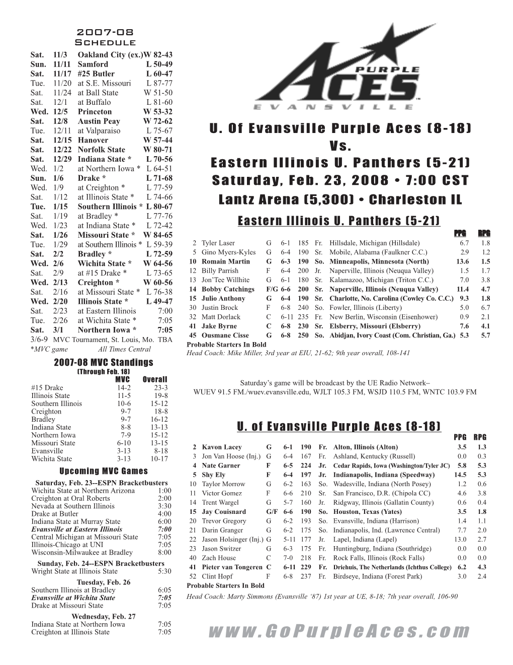 Game Notes 2-11-07