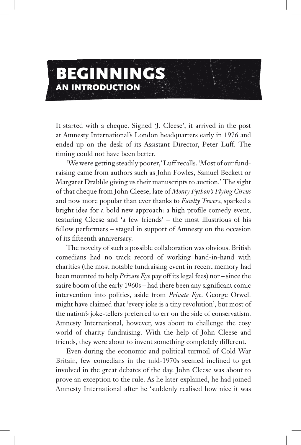 Beginnings an Introduction