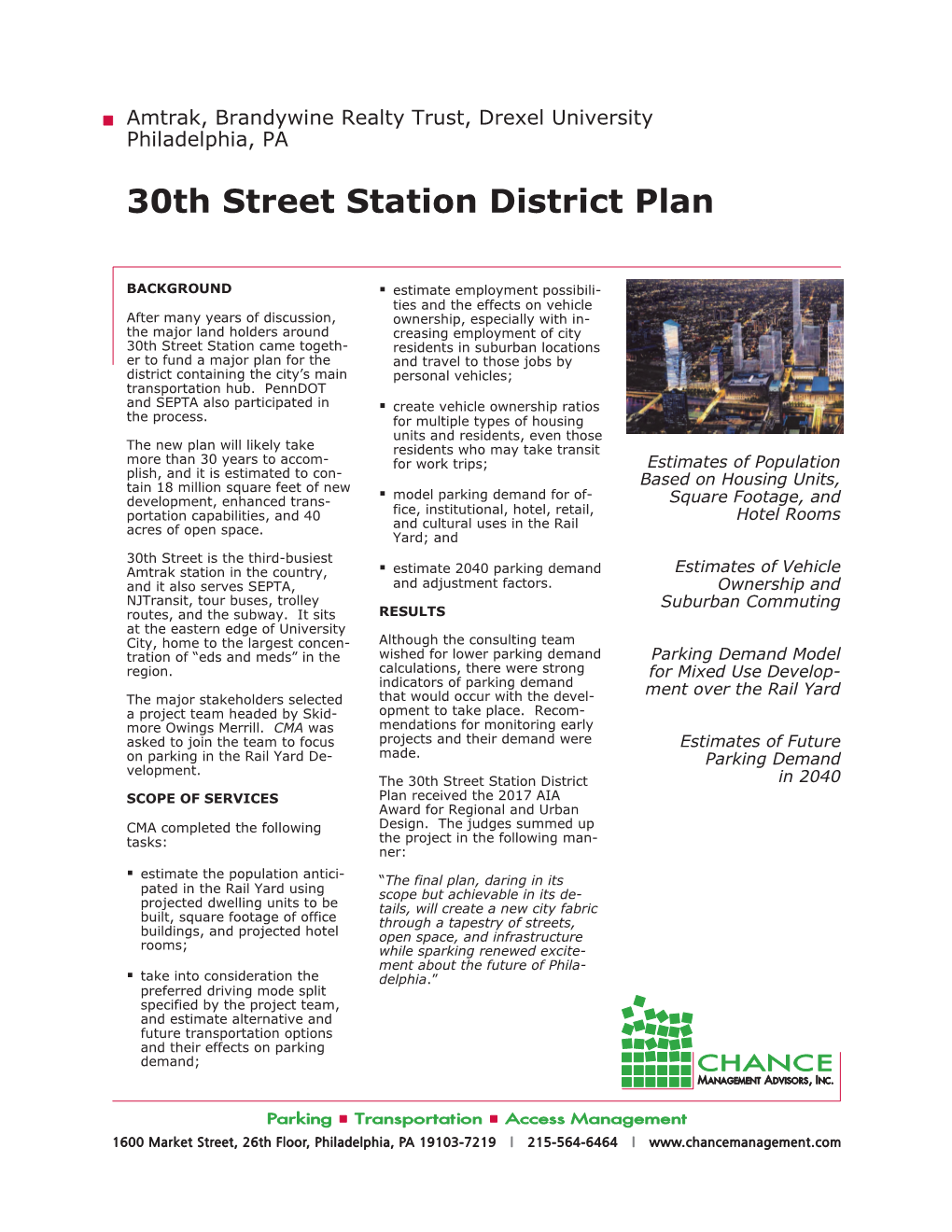 30Th Street Station District Plan