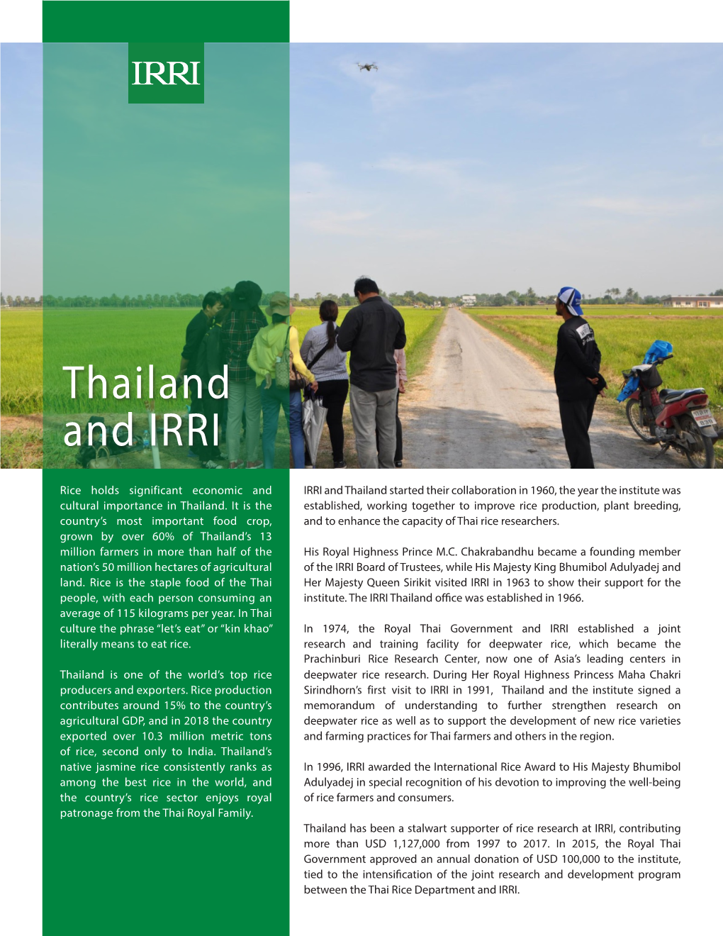Thailand and IRRI