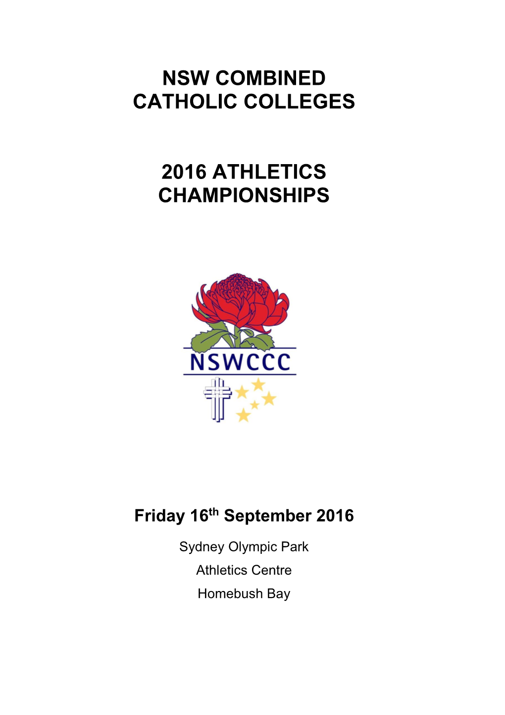 Nsw Combined Catholic Colleges 2016 Athletics