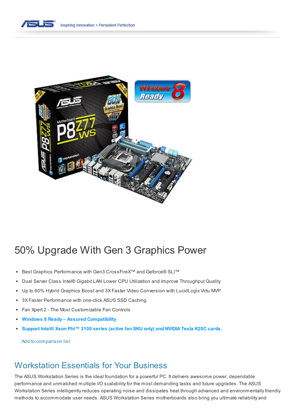 50% Upgrade with Gen 3 Graphics Power