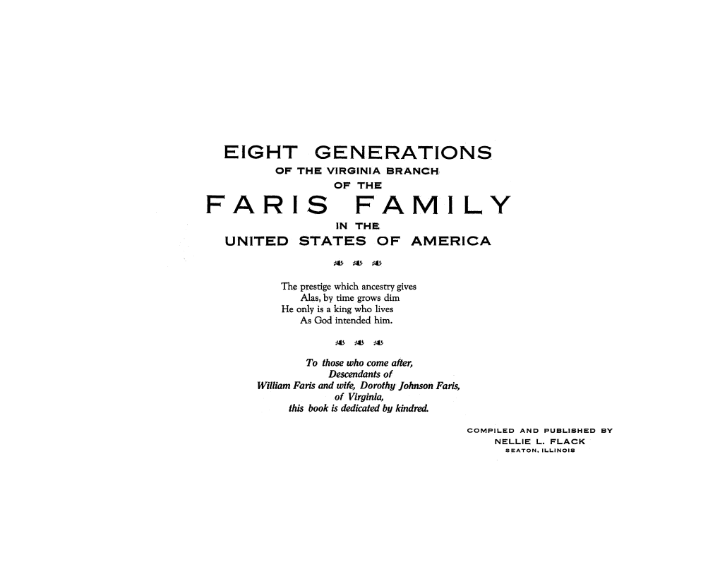 Faris Family in The; United States of America