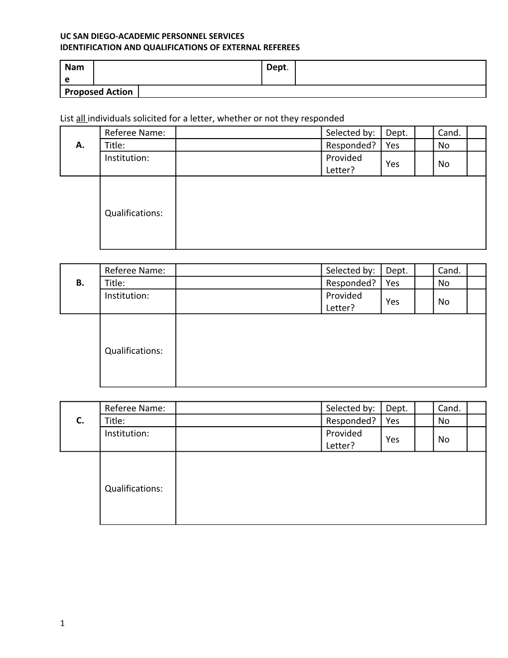 Uc San Diego-Academic Personnel Services