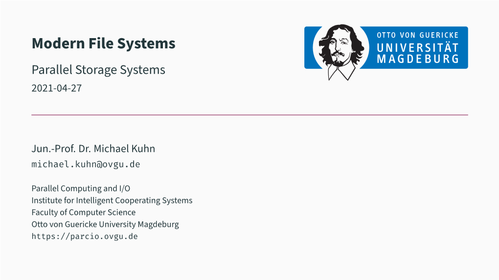 Modern File Systems