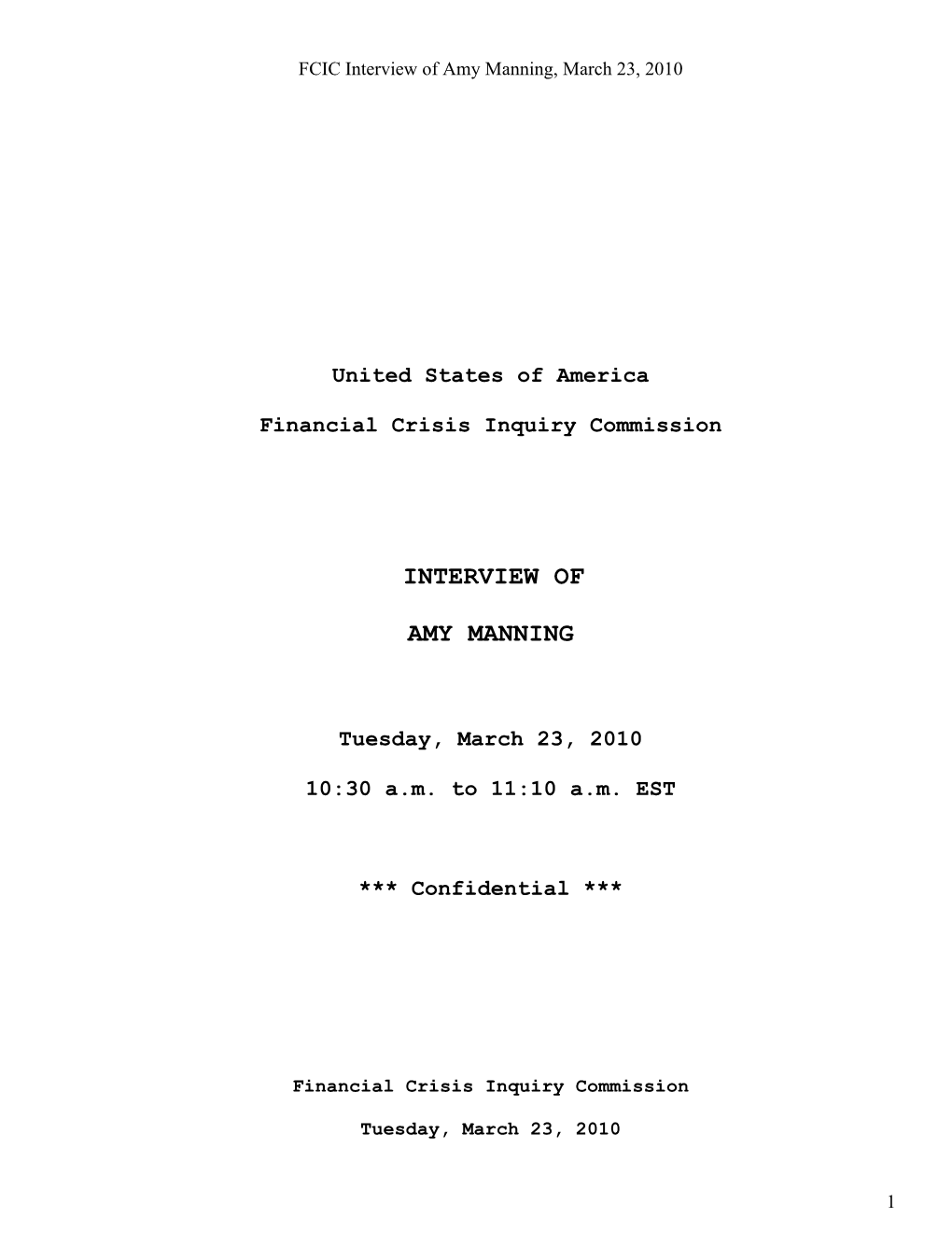 Financial Crisis Inquiry Commission