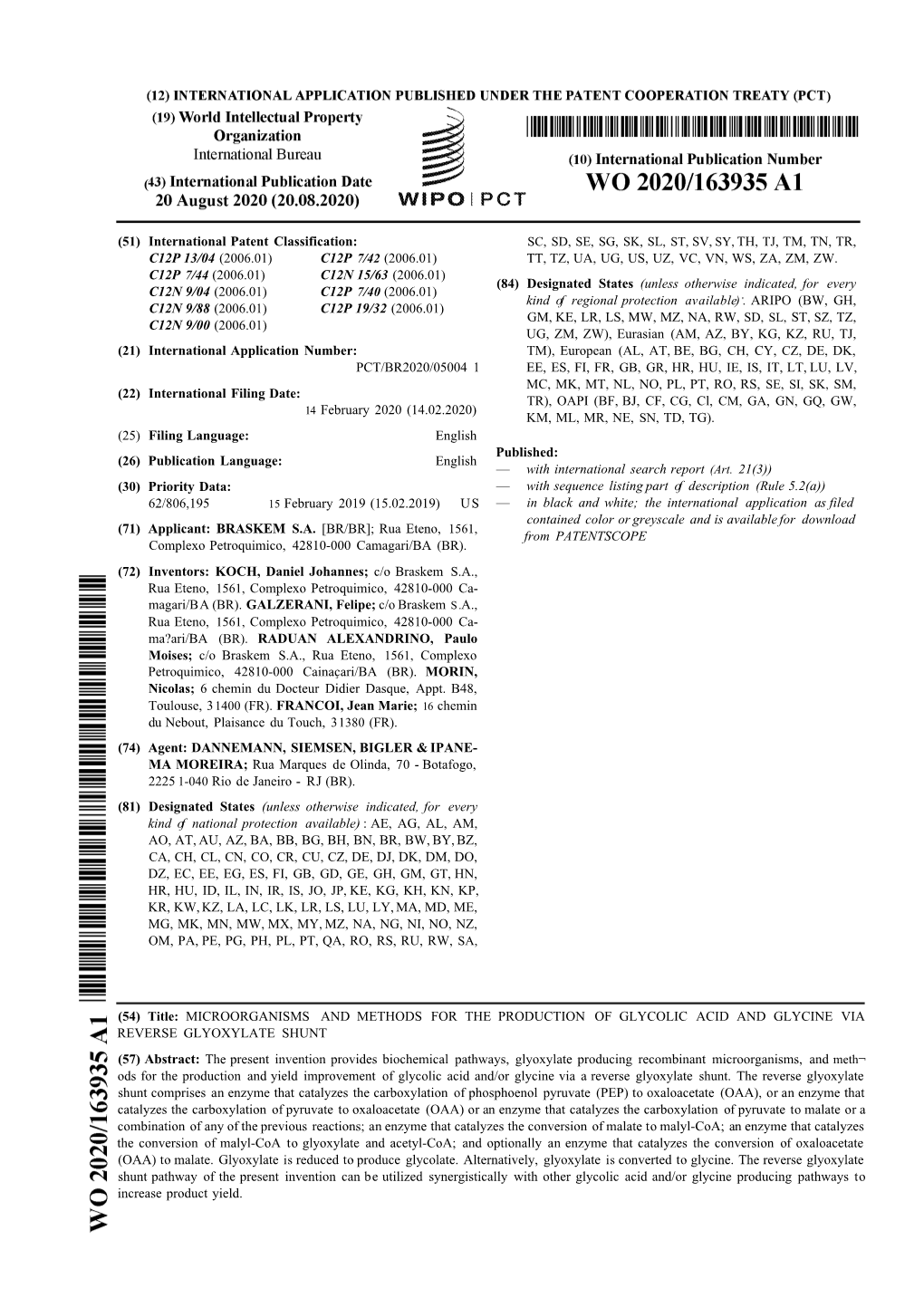 ) (51) International Patent Classification: C12P 13/04