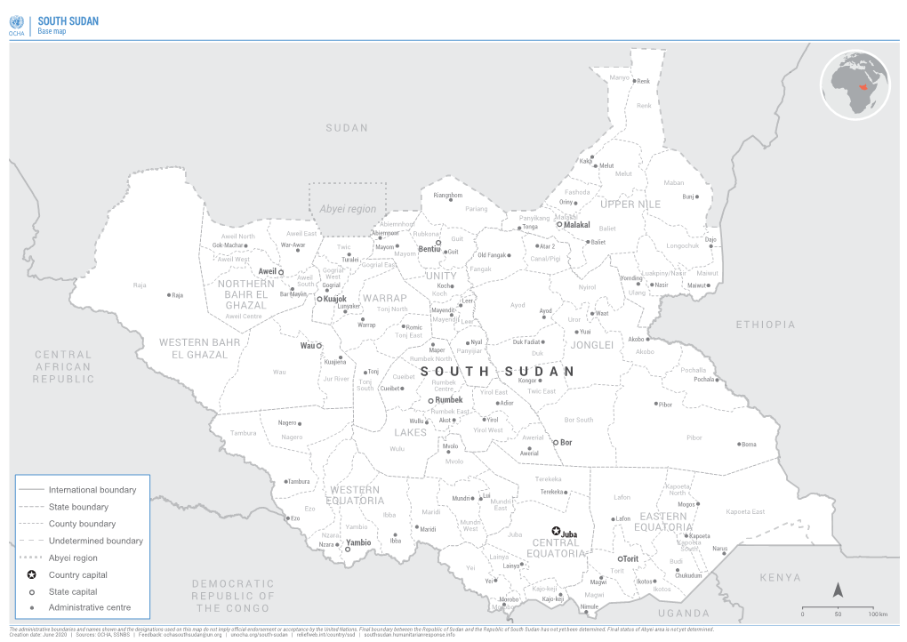 SOUTH SUDAN Base Map