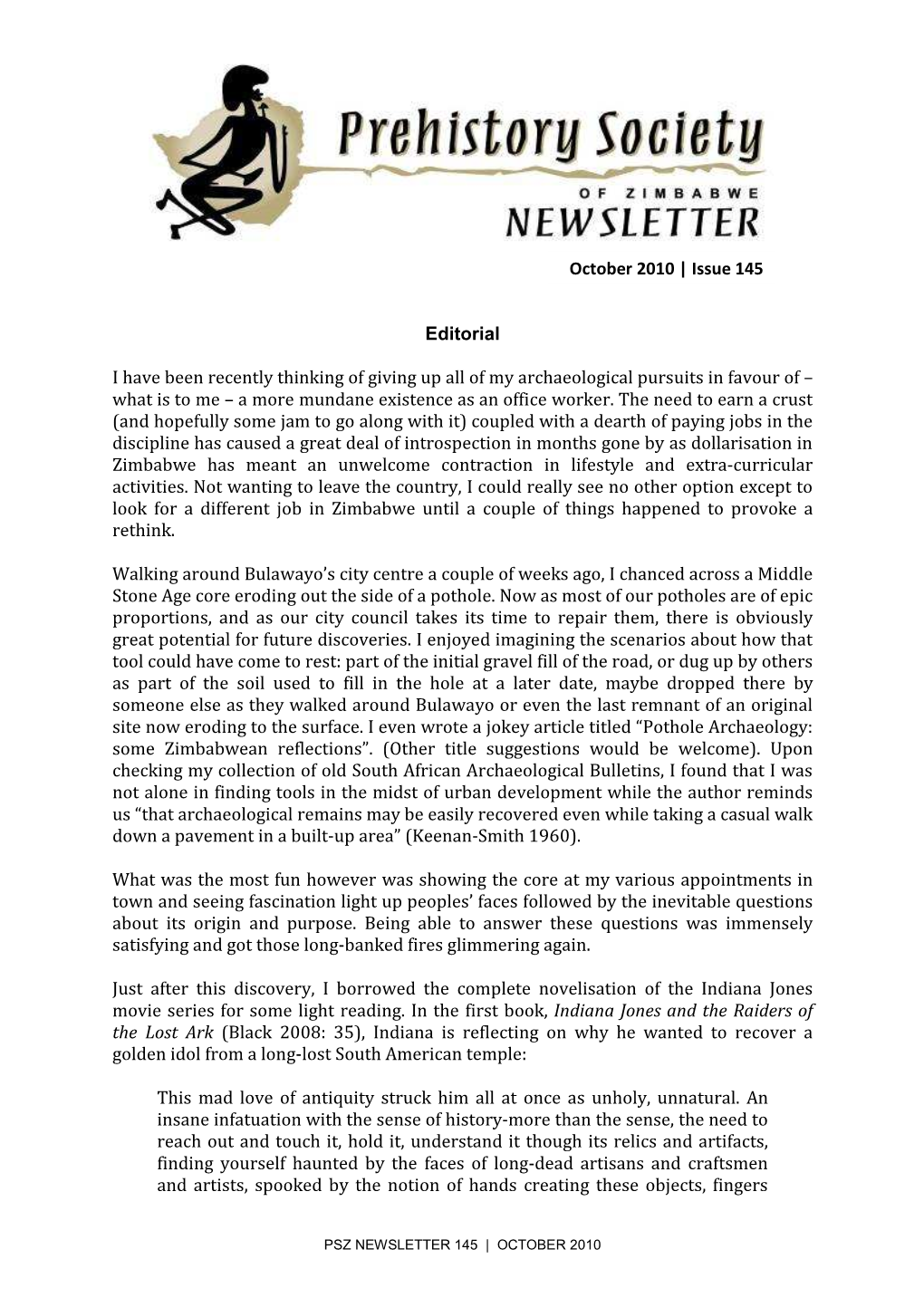 Newsletter 145 | October 2010