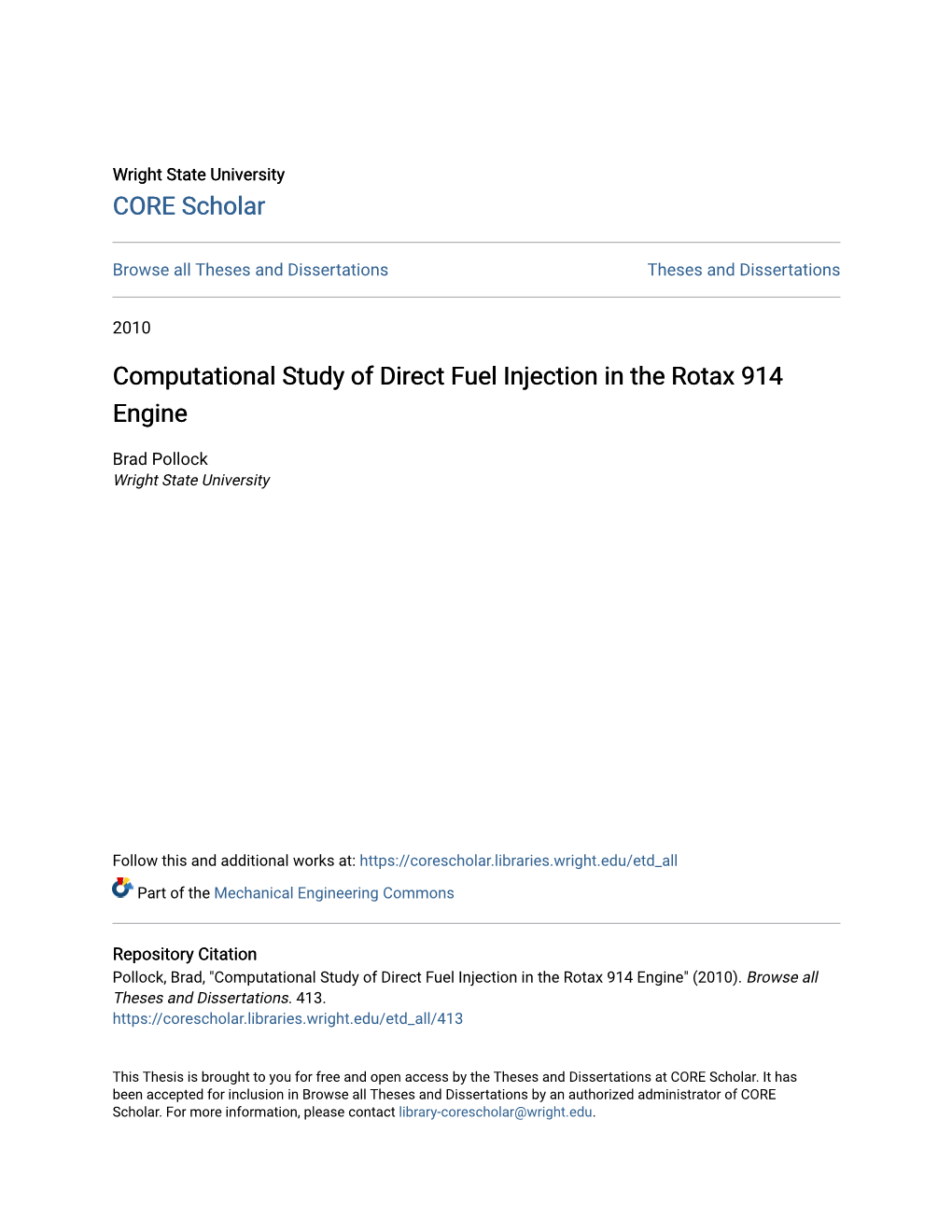 Computational Study of Direct Fuel Injection in the Rotax 914 Engine